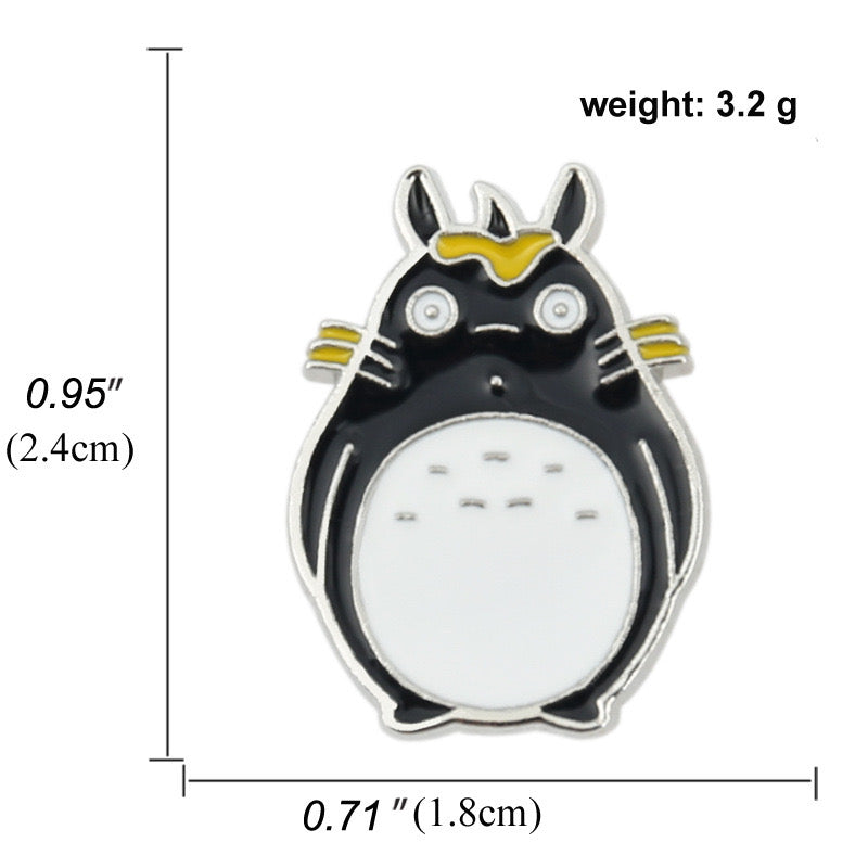 Lot de 4 Pin's Broche Email | Mignon Chat Lapin Kawaii Bleu et Blanc | Humour | Kawaii Mignon