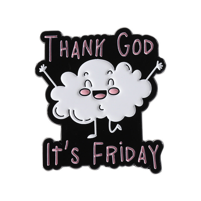 Pin's Broche Email | Nuage | It's Friday | Kawaii | Fun | Humour