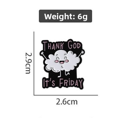 Pin's Broche Email | Nuage | It's Friday | Kawaii | Fun | Humour