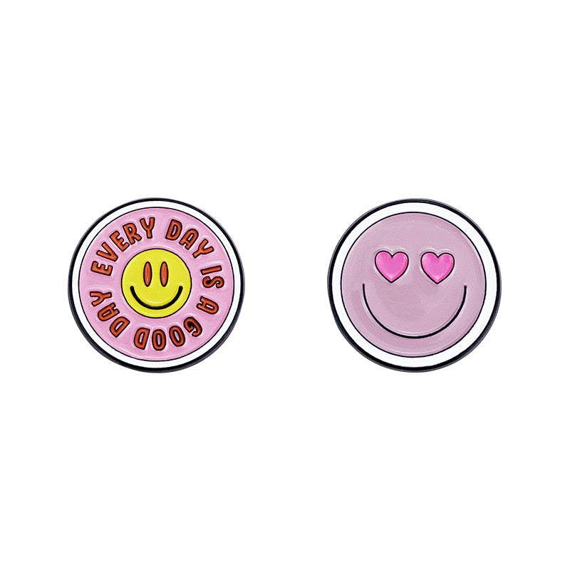 Pin's Broche Email | Rond Rose Smiley | Kawaii | Fun | Humour
