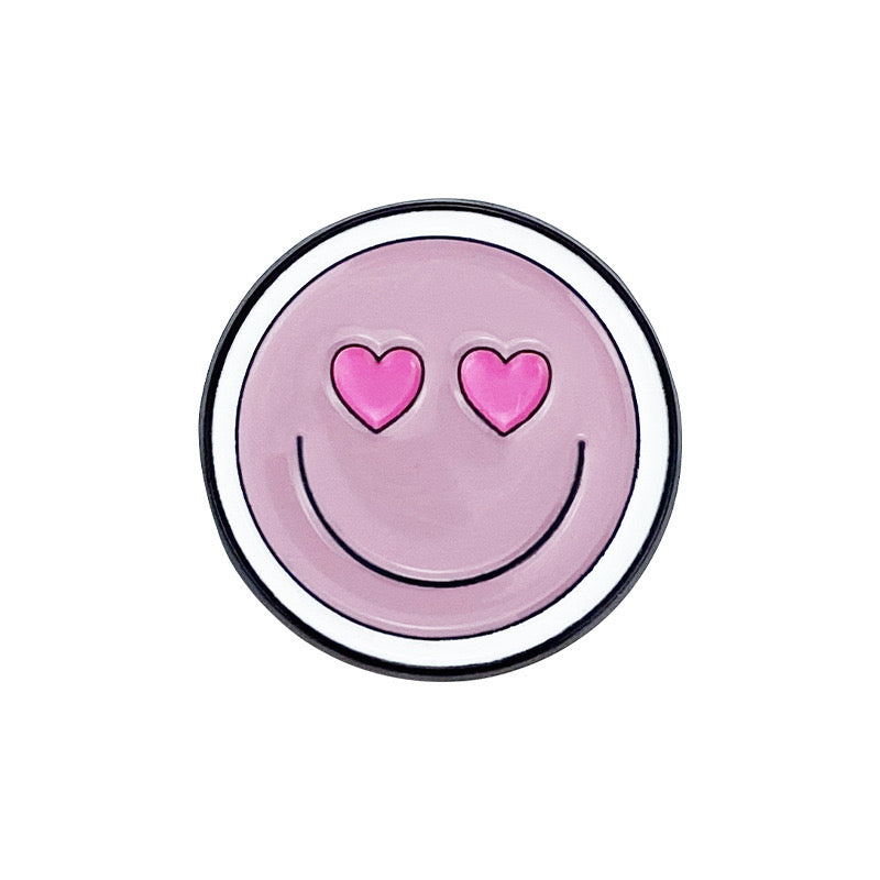 Pin's Broche Email | Rond Rose Smiley | Kawaii | Fun | Humour