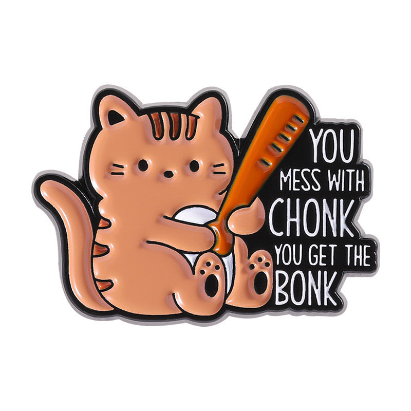 Pin's Broche Email | Chat Couteau Pistolet | Chat | Cute Mignon | Humour Fun | Kawaii