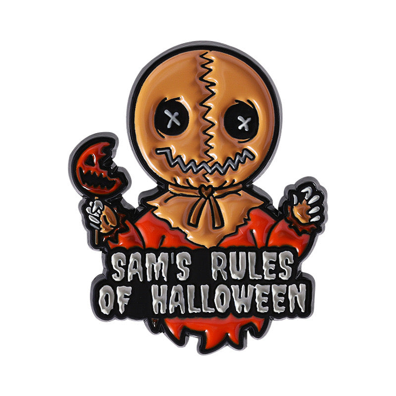 Pin's Broche Email | Epouventail Halloween | Citrouille | Cute Mignon | Humour Fun Halloween Horreur | Kawaii