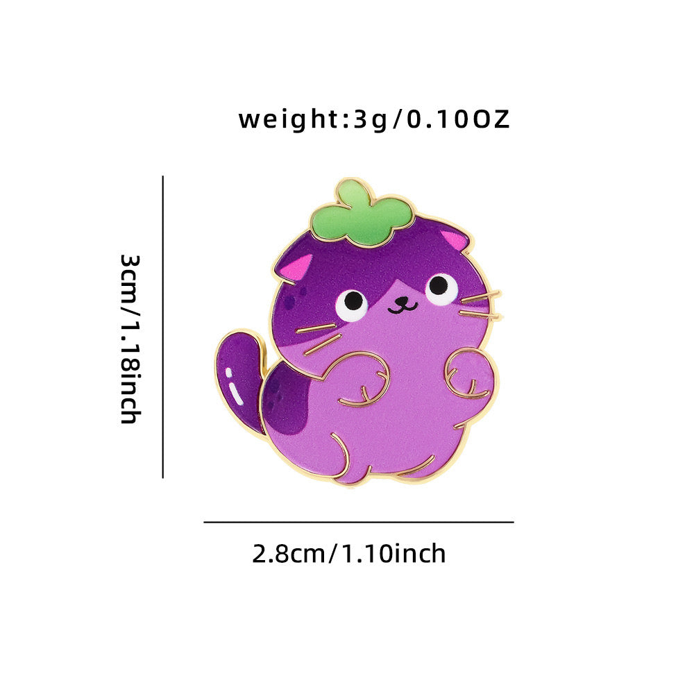 Pin's Broche Email | Chat Fruits | Orange, Poire et Pomme | Kawaii | Fun | Humour