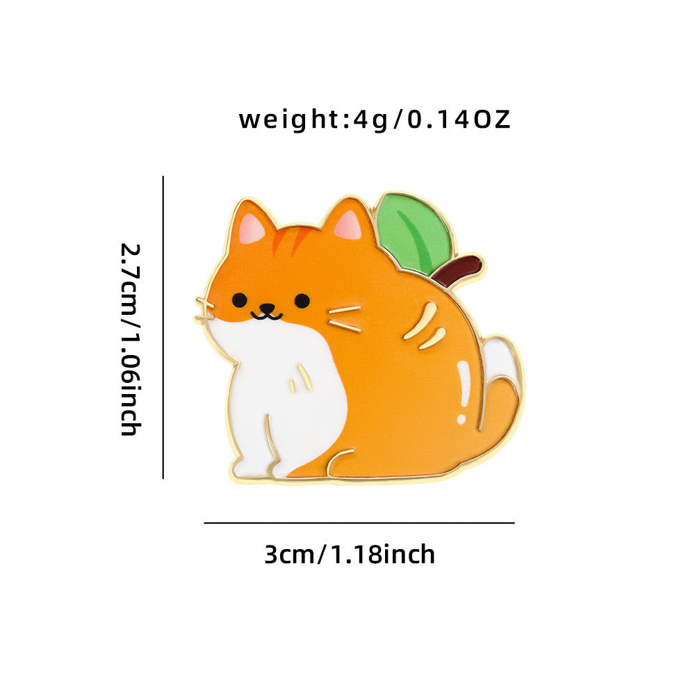 Pin's Broche Email | Chat Fruits | Orange, Poire et Pomme | Kawaii | Fun | Humour