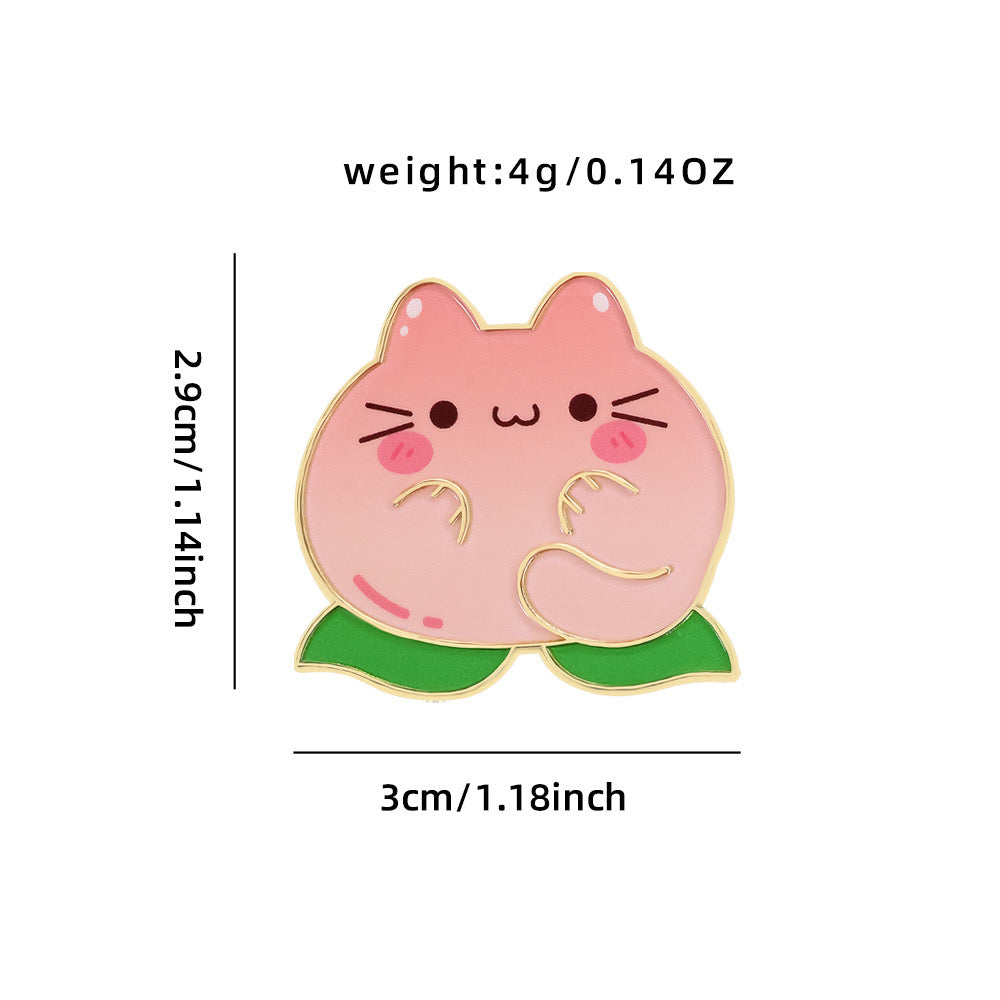 Pin's Broche Email | Chat Fruits | Orange, Poire et Pomme | Kawaii | Fun | Humour