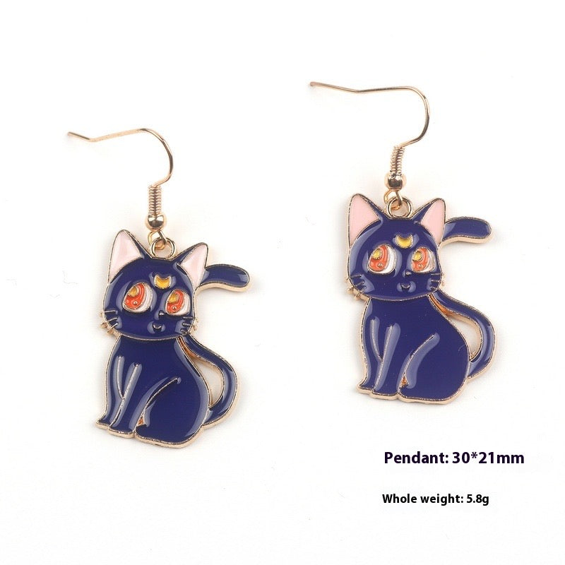 Earrings | Drop earrings | Alice in Wonderland | Late Bunny Alice | Gold Plated Copper