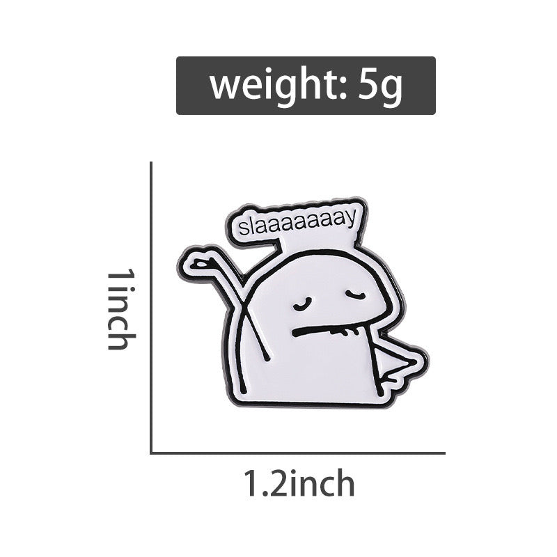Pin's Broche Email | Bonhomme Slay Danse Trend | Kawaii | Fun | Humour