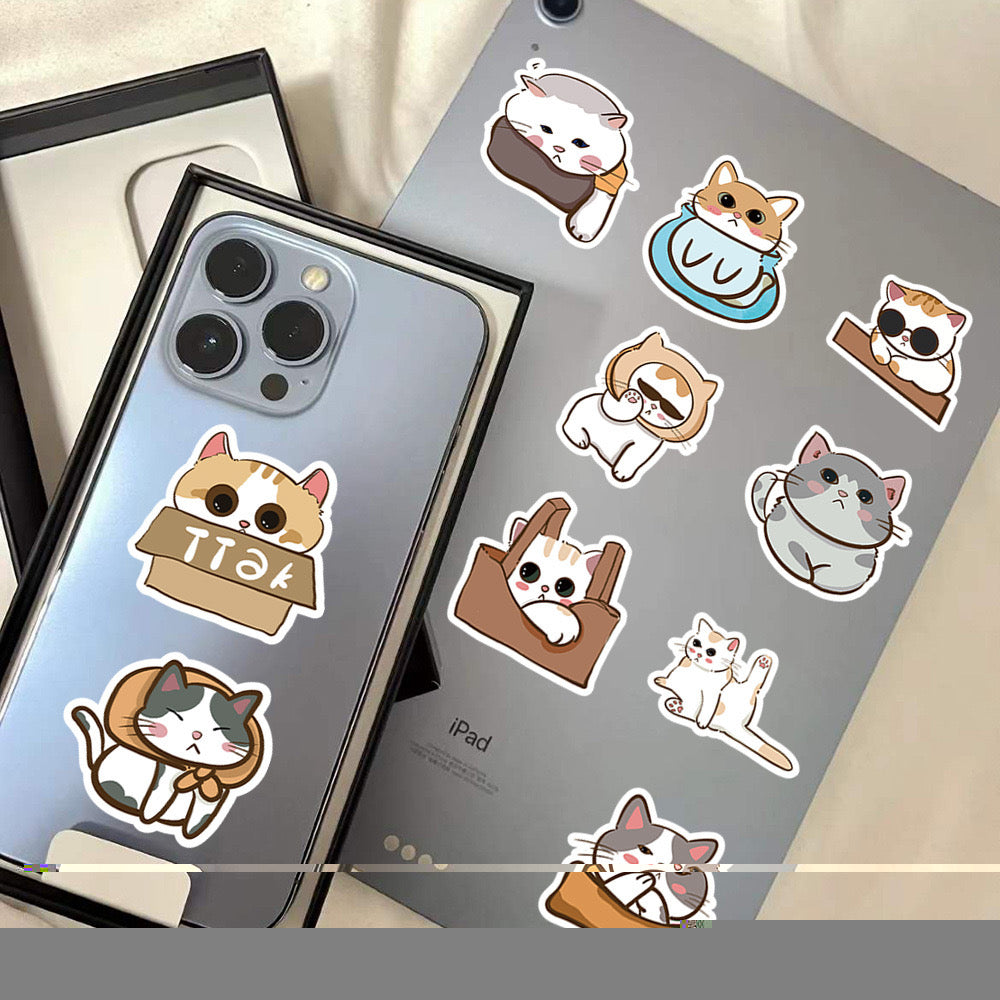 Set mit 3 Aufklebern | Aufkleber | Glänzendes Vinyl | Bulldogge | Süße Hunde | Möpse | Kawaii