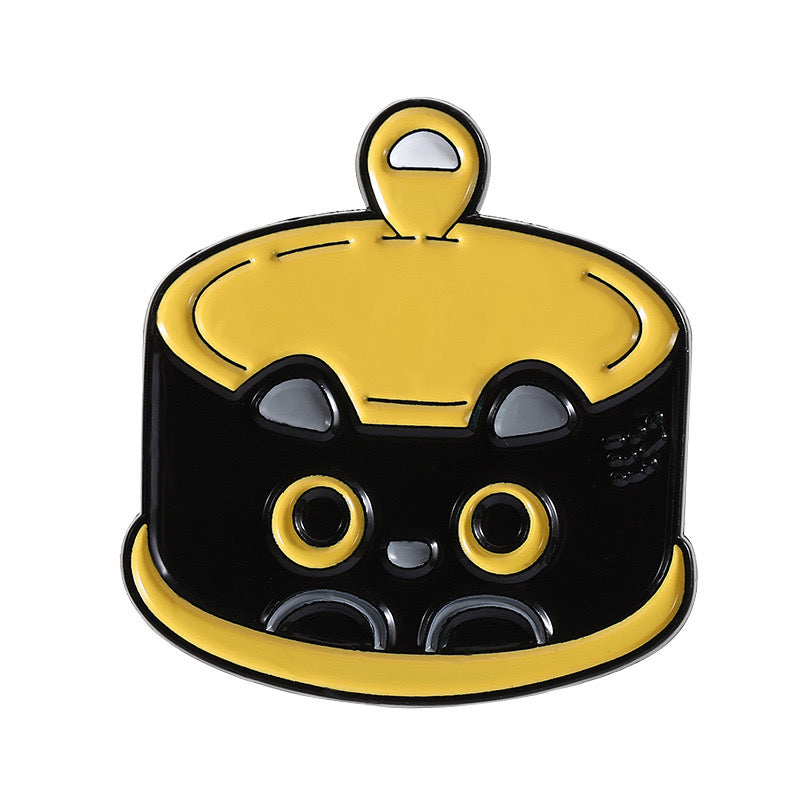 Pin's Broche Email |  Chat Boite de conserve | Amoureux des Chats | Humour Dessin Animé | Kawaii | Fun