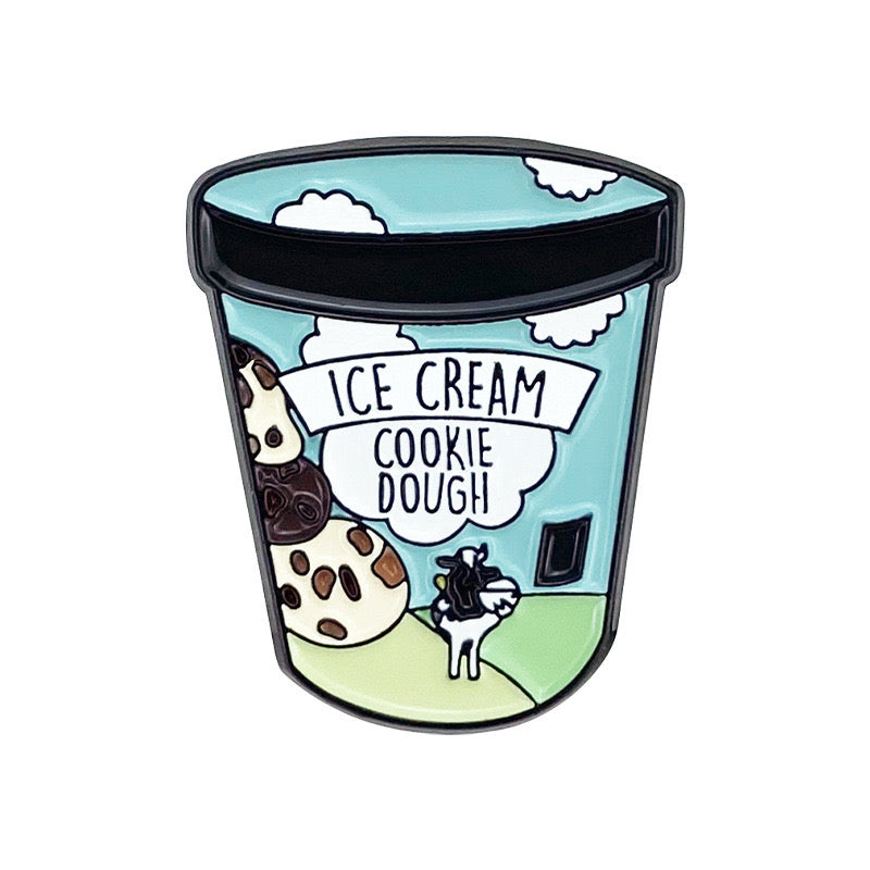 Pin's Broche Email | Mignon Tasse de Thé ou Pot Glace | Jeu de Mots | Kawaii | Fun | Mignon Dessin Animé