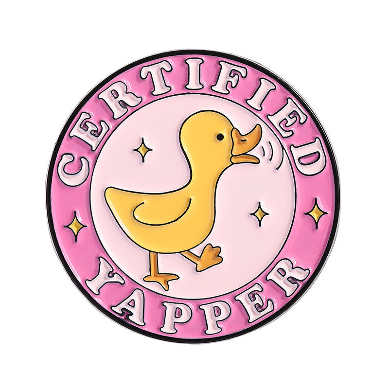 Pin's Broche Email | Grenouille ou Canard | Certified Yapper | Kawaii | Fun