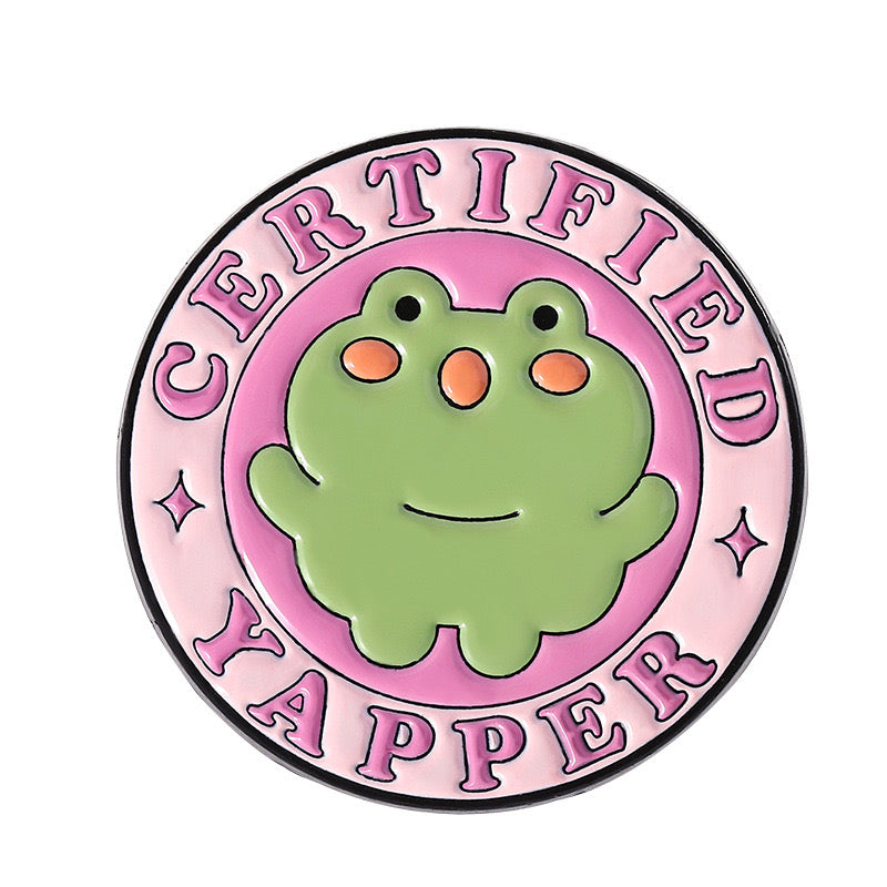 Pin's Broche Email | Grenouille ou Canard | Certified Yapper | Kawaii | Fun