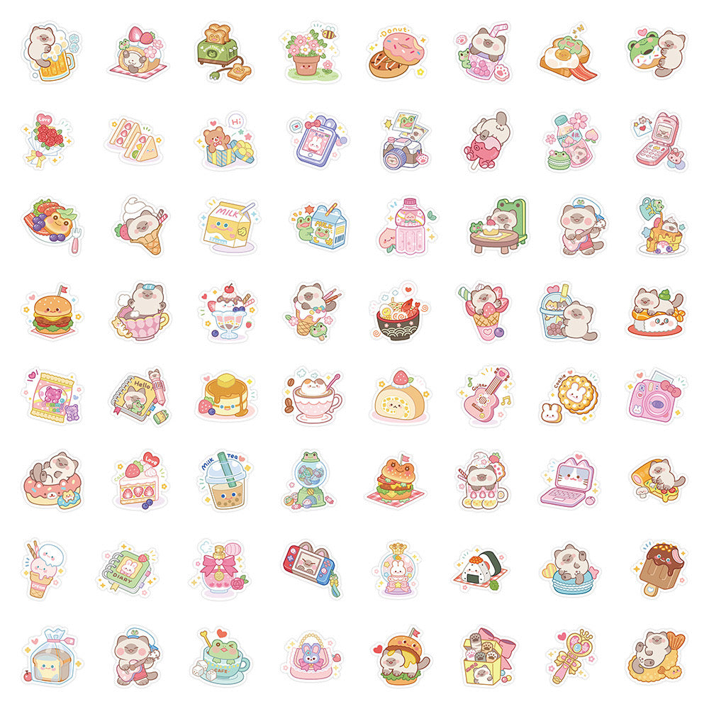 Lot de 10 Stickers | Autocollants | PVC Auto-Adhésif | Mignons Personnages | Kawaii