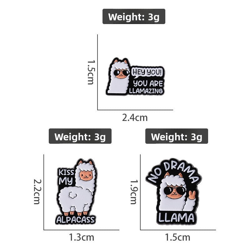 Pin's Broche Email | Lama Humour Jeu de mots | Kawaii | Fun