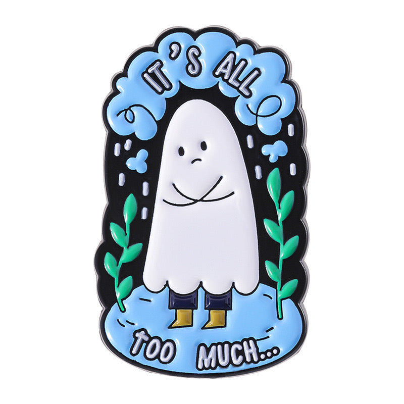 Pin's Broche Email | Fantôme | Cute Mignon | Humour Fun Halloween Horreur | Kawaii