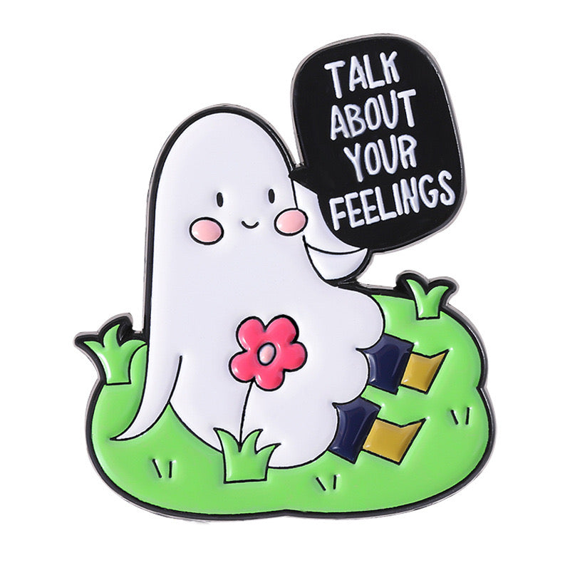 Pin's Broche Email | Fantôme | Cute Mignon | Humour Fun Halloween Horreur | Kawaii