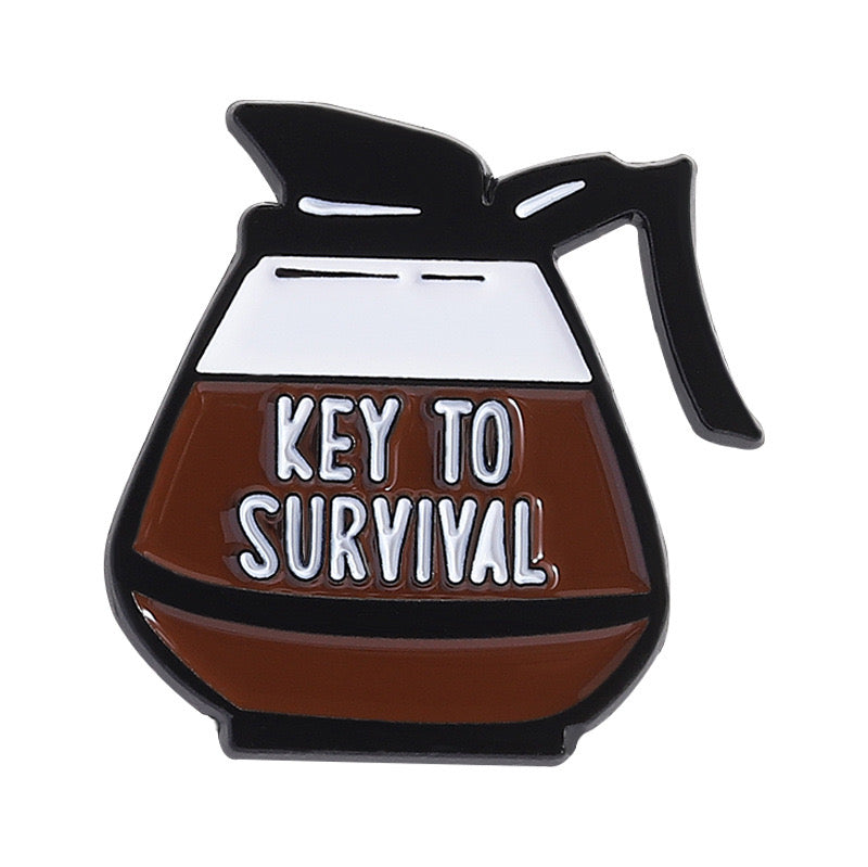 Pin's Broche Email | Amoureux de Café | Coffee | 100% Café | Mignon |Kawaii | Fun | Humour