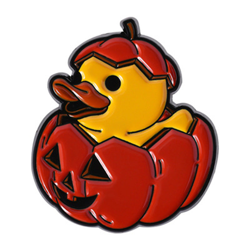 Pin's Broche Email | Halloween Canard | Kawaii | Mignon Dessin Animé Humour