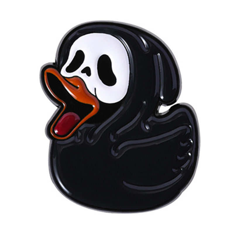 Pin's Broche Email | Halloween Canard | Kawaii | Mignon Dessin Animé Humour