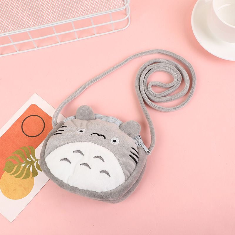 Sac d'épaule Bandoulière | Chat Lapin Gris | Mignon Kawaii Fermeture Eclair