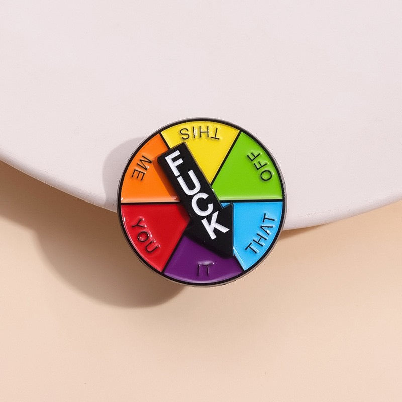 Pin's Broche Email | Fuck | Off This That You  | Flèche qui tourne | Kawaii Mignon