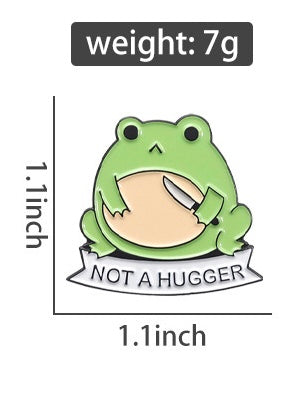 Pin's Broche Email | Grenouille Couteau Cactus Hugger  | Humour | Mignon | Fun | Kawaii