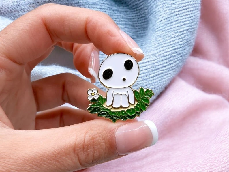 Pin's Broche Email |  Princesse Mononoké | Kodama | Esprit de la Forêt | Kawaii | Mignon