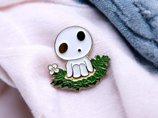 Email Brooch Pin | Princess Mononoke | Kodama | Forest Spirit | Kawaii | Cute