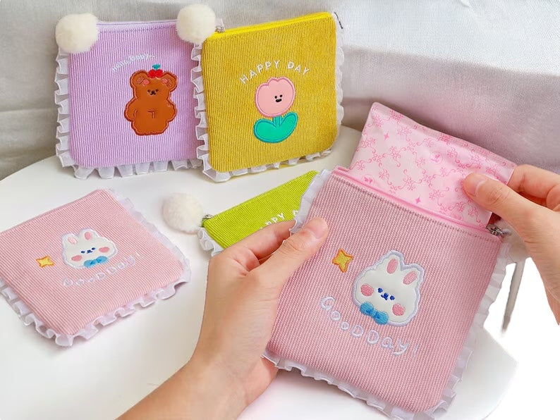 Pochette Rangement | Pochettes Serviettes Hygiéniques | Kawaii Mignon