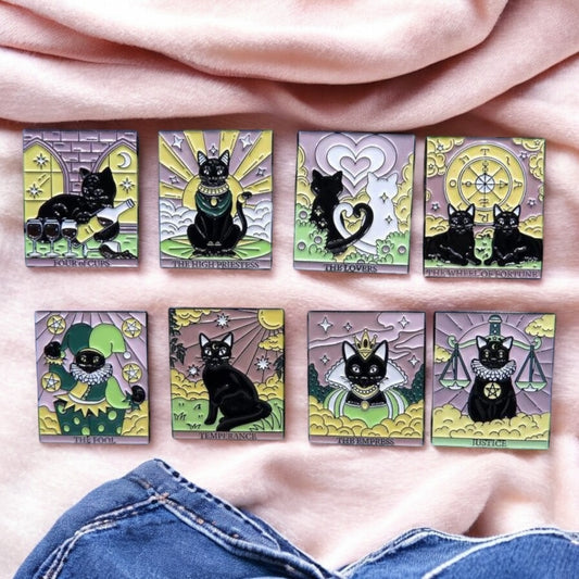 Email Brooch Pin | Kawaii Cat Tarot | Tarot Card | Kawaii | Fun | Humor