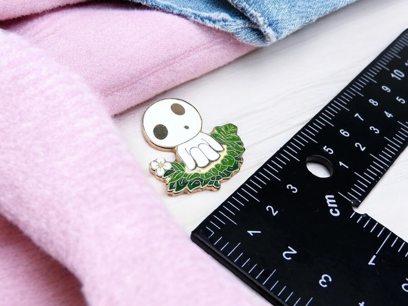 Pin's Broche Email |  Princesse Mononoké | Kodama | Esprit de la Forêt | Kawaii | Mignon