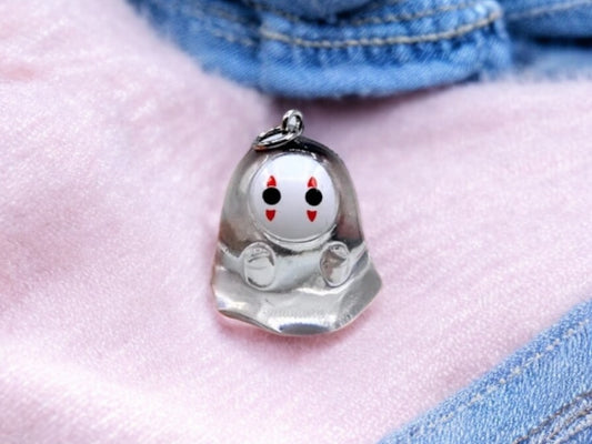 Pendentif Résine Verre Transparent |  Totoro Homme sans Visage | Chihiro | Mon Voisin Totoro | Kawaii | Mignon