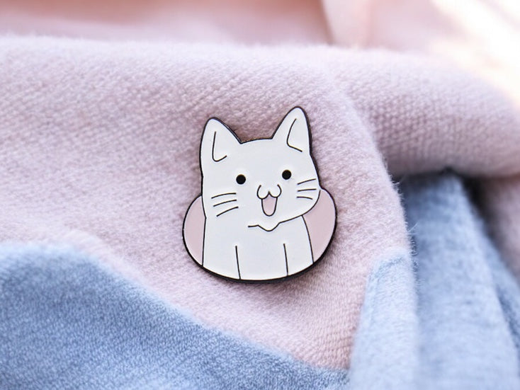 Lot de 2 Pin's Broche Email | A partager ou Non | Chat Coupé en 2 | BFF ou Couple | Kawaii | Mignon