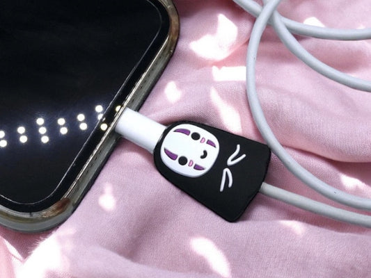 USB Cable or Mobile Charger Protection | Anti-Break Sleeve | Protection Device | Totoro | Faceless Man | Silicone