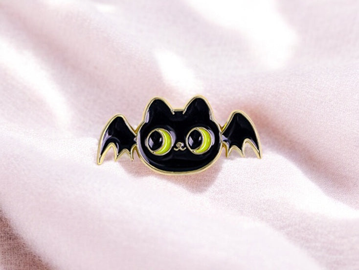 E-Mail-Brosche | Fledermaus oder Eule | Halloween | Kawaii | Niedlicher Cartoon