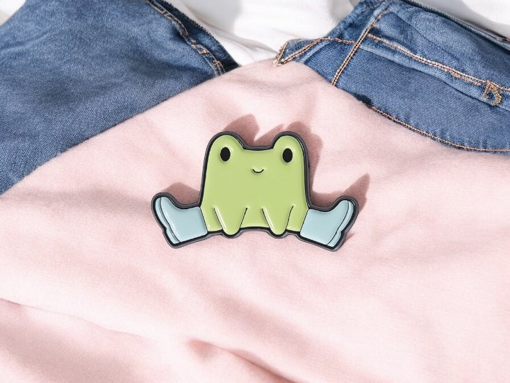 Pin's Broche Email | Mignon Bottes | Grenouille Canard Chat Abeille | Kawaii | Fun | Mignon Dessin Animé