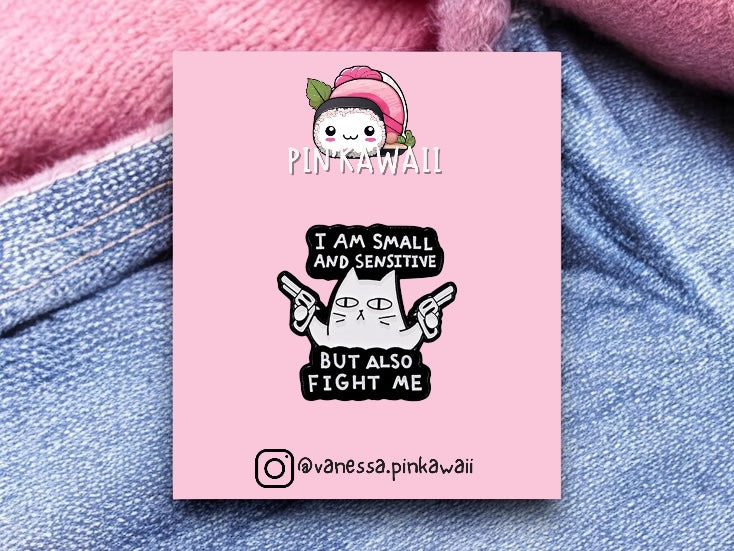 Pin's Broche Email | Chat Pistolets | Humour | Mignon | Fun | Kawaii Small & Sensitive