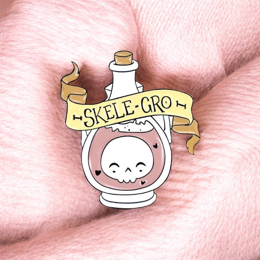 Pin's Broche Email | Fiole Squelette | Potion Magique | Sérum | Sorcier | Kawaii