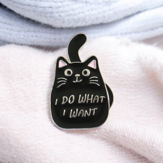 Pin's Broche Email | Chat | Humour | Mignon | Fun | Kawaii I do What I Want | Amoureux des Chats