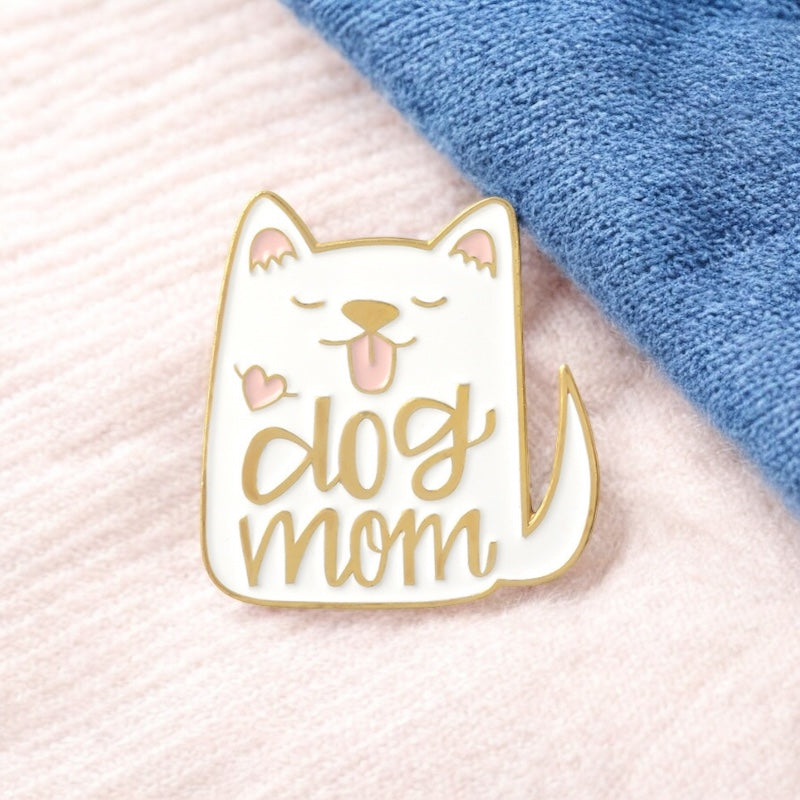 Email Brooch Pin | Dog Mom Heart | Bed Time Moon | Kawaii Pastel Colors | Fun | Humor