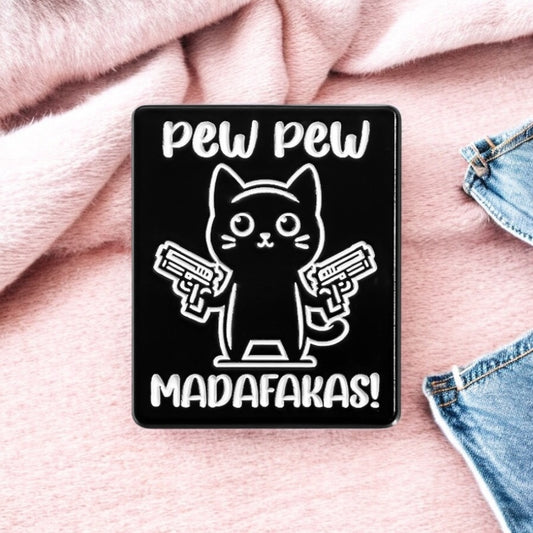 Pin's Broche Email | Chat Pistolets | Humour | Mignon | Fun | Kawaii