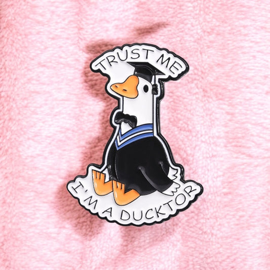 Pin's Broche Email | Canard Docteur | Humour DuckTor | Médecine | Kawaii | Fun | Humour