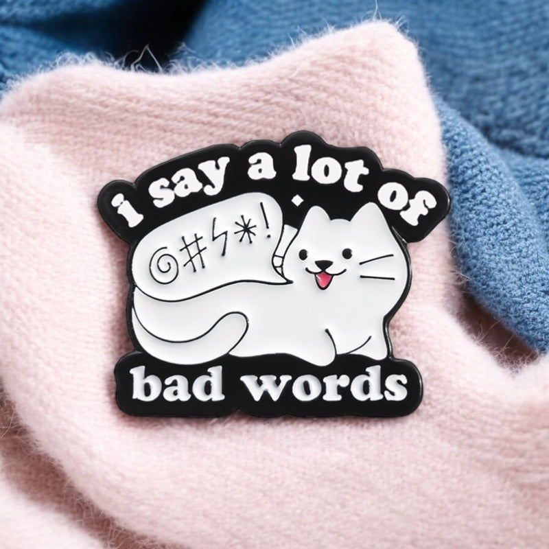 Email Brooch Pin | Cat Fire Everything Fine | Cat | Cute Cute | Humor Fun | Kawaii