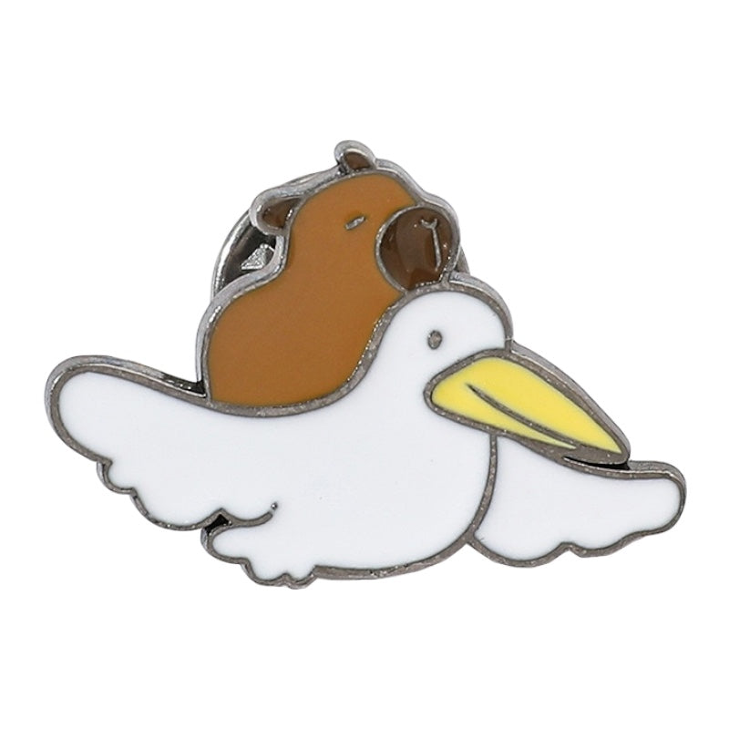 Pin's Broche Email | Cappy et Oiseau | Meilleurs Amis | Kawaii | Fun | Humour Mignon