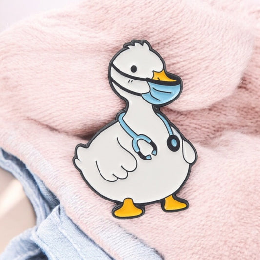 Email Brooch Pin | Cat or Dog Doctor | Humor DuckTor | Medicine | Kawaii | Fun | Humor