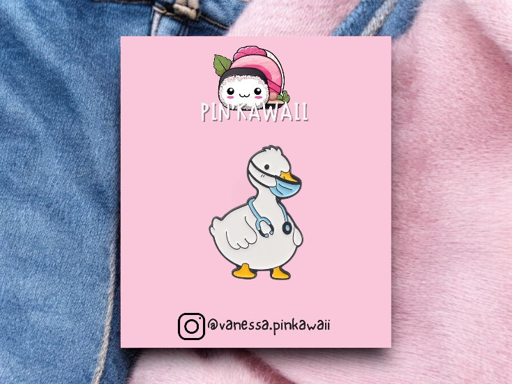 Email Brooch Pin | Cat or Dog Doctor | Humor DuckTor | Medicine | Kawaii | Fun | Humor