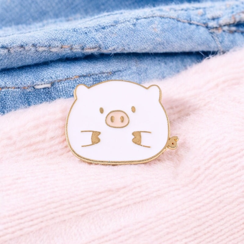 Pin's Broche Email | Cochon Mignon Kawaii | Kawaii | Animal Dessin Animé