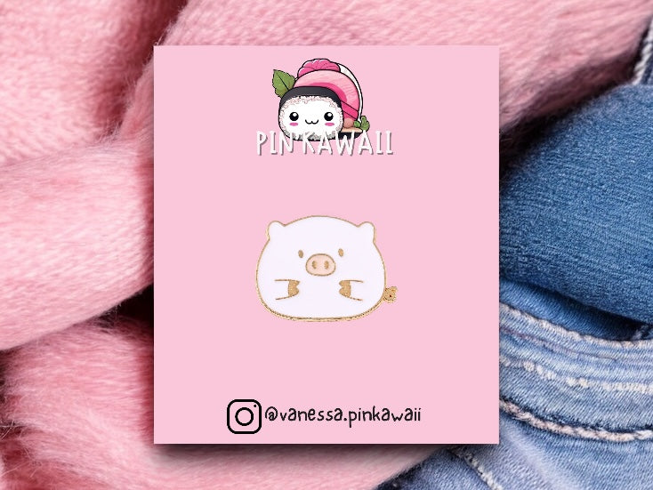 Pin's Broche Email | Cochon Mignon Kawaii | Kawaii | Animal Dessin Animé