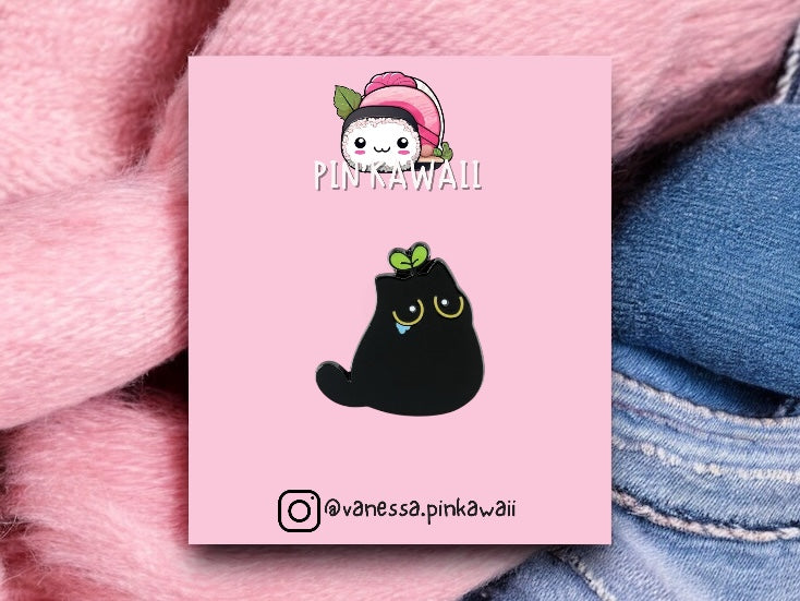 Email Brooch Pin | Cats sheet on head | Cute Kitten | Kawaii | Fun | Humor